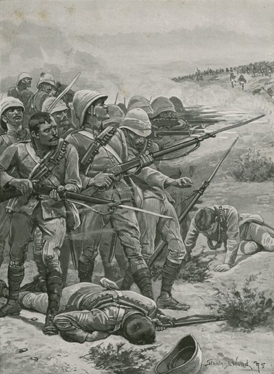 The Square at Abu-Kru, Sudan, 1885 by Stanley L. Wood